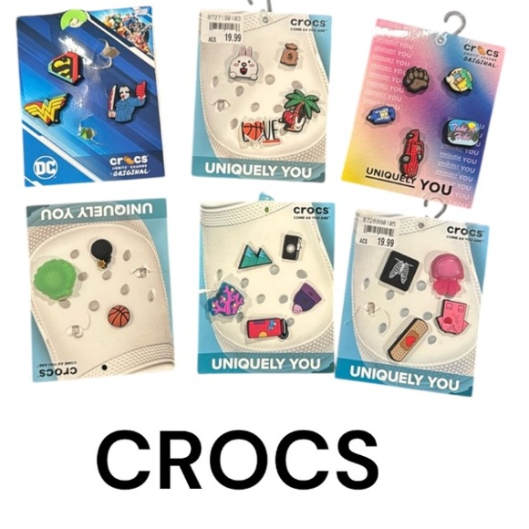 CROCS Shoes - New authentic Crocs jibbits lot of 24 variety display